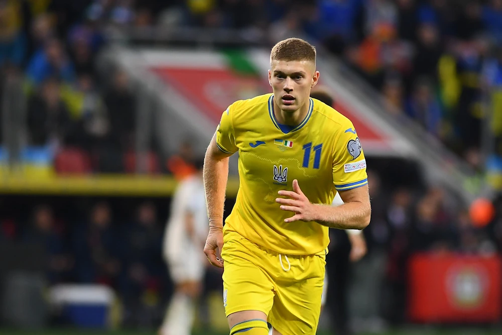 Artem Dovbyk - here playing for the Ukrainian national team