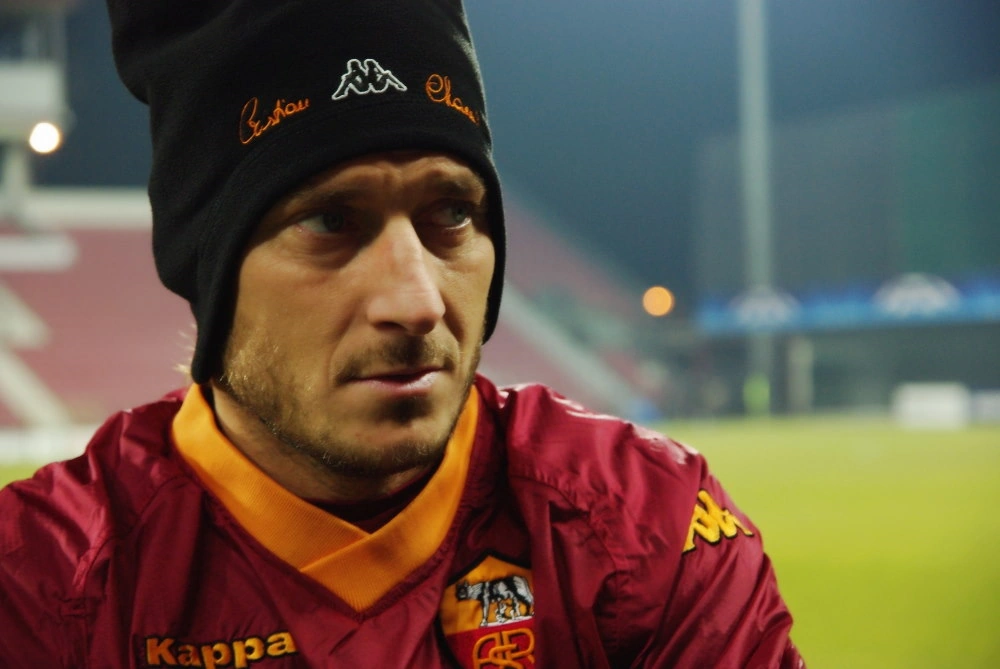 Francesco Totti with a warm head