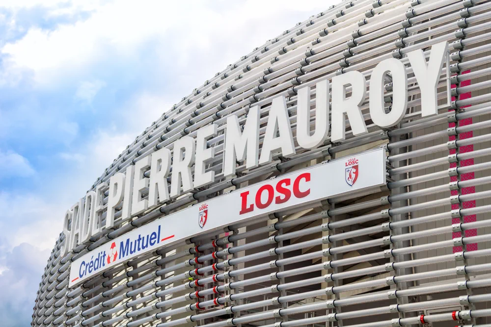 Outside the home ground of Lille - Stade Pierre-Mauroy