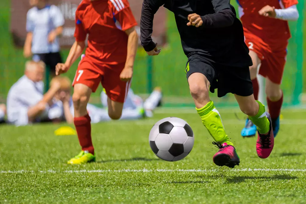 Football match in play